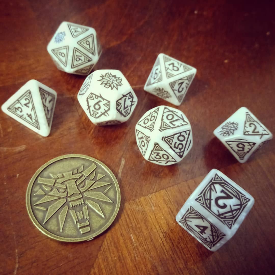 My new set of Witcher click-clack math rocks arrived today! 

#dnd #dice #tossacointoyour #witcher