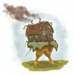 "The strange, wandering cabin belonged to the witch, Baba Yaga..."