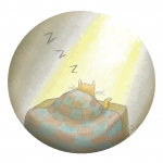 "Why, I feel cozy as a cat under a blanket in a sunbeam."