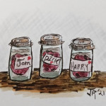 "Lucy carefully labeled all the jars that held her collection of broken hearts."